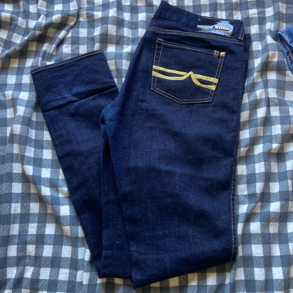 Y2k sparkly dark denim buffalo jeans